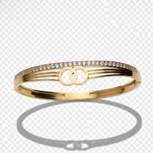 Brazalete Dorado con Esposas y Cristales