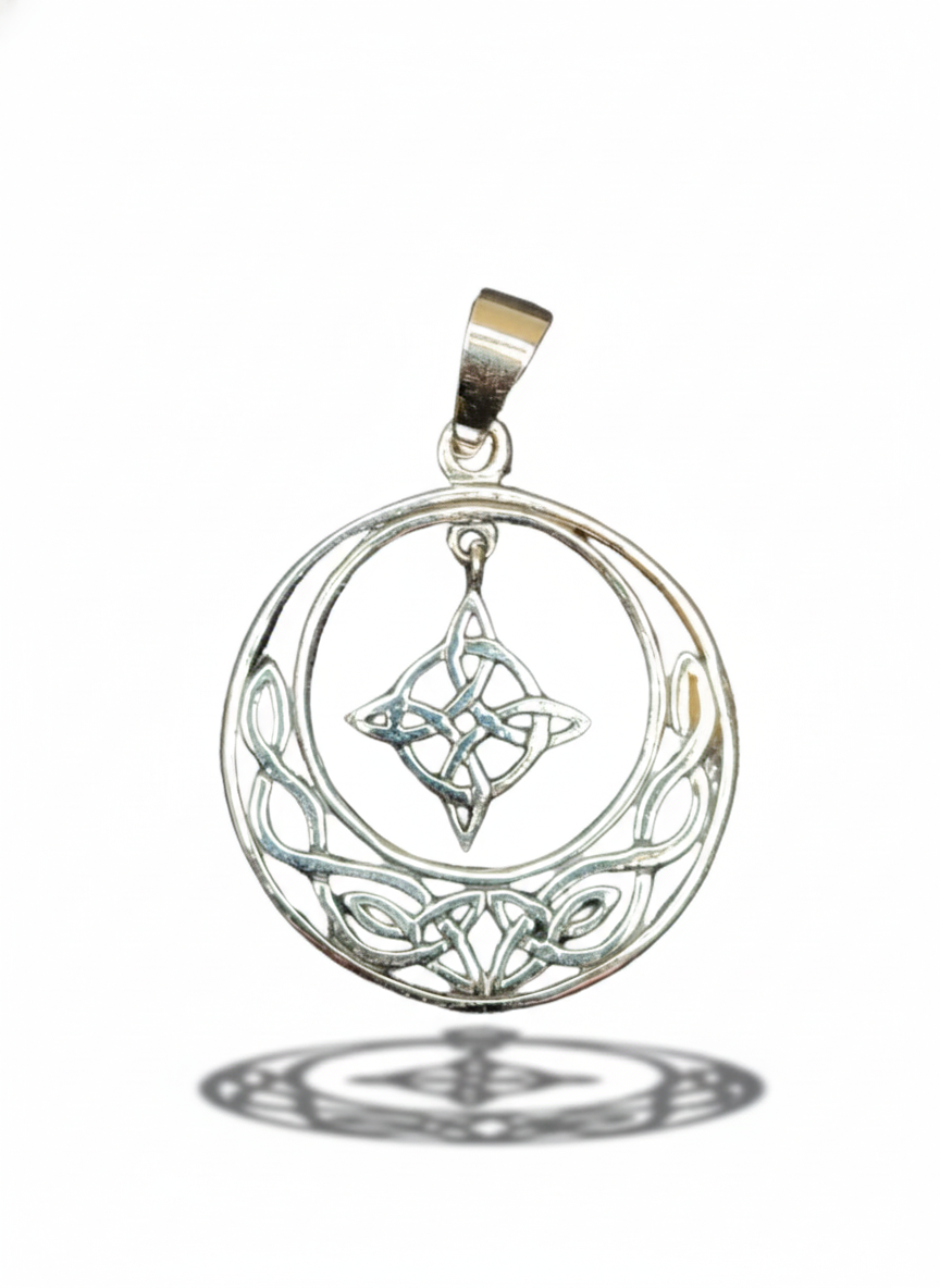 Colgante Nudo de Bruja con Cenefa