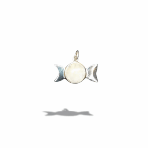 Colgante Triple Luna con Piedra de Luna