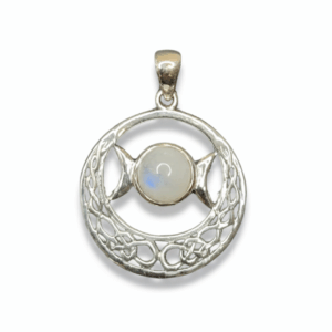Colgante Triple Luna con Piedra de Luna