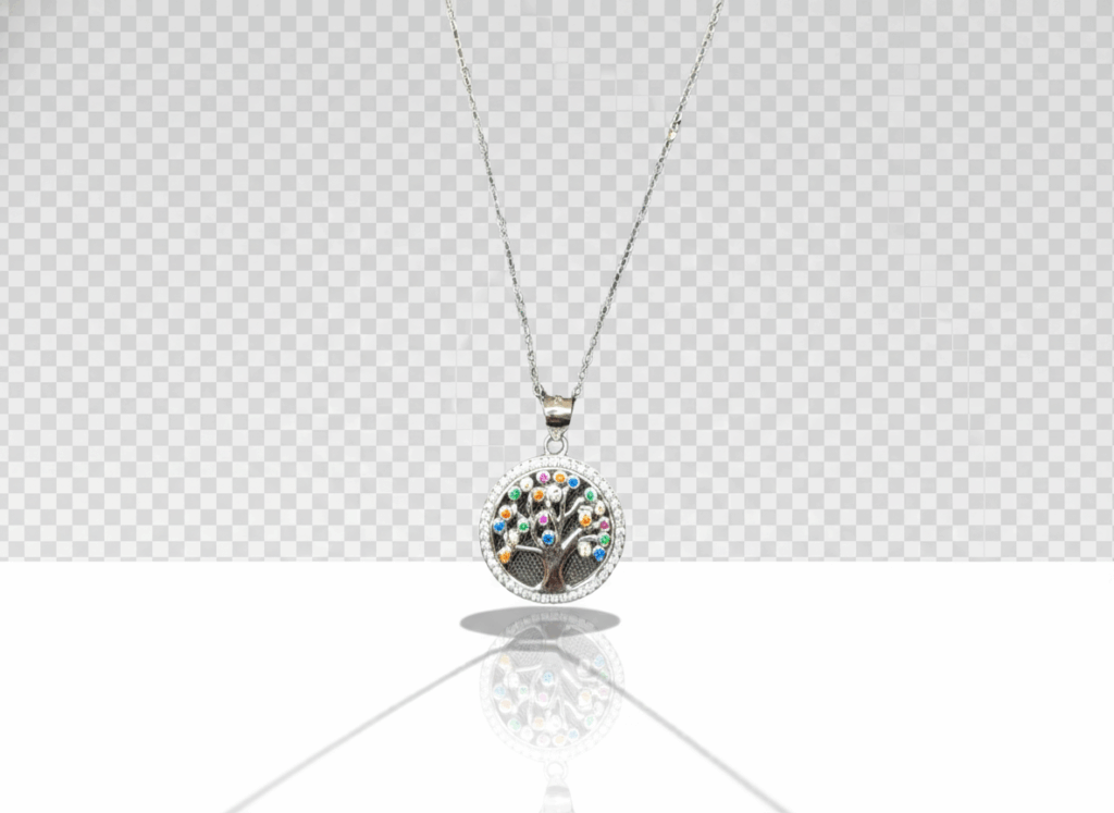 Collar Árbol de la Vida con Circonitas de Colores