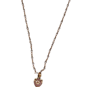 Collar Dorado con Corazón Rosa