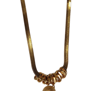 Collar Dorado con Esfera Opaca