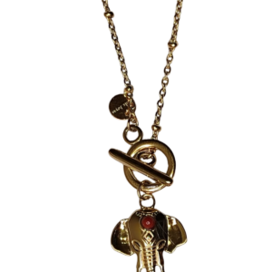 Collar Dorado con Elefante