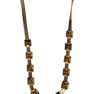Collar Dorado con Relieve de Cuadros