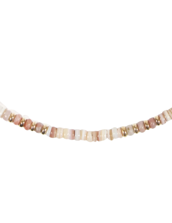 Collar con piedras naturales cuarzo rosa