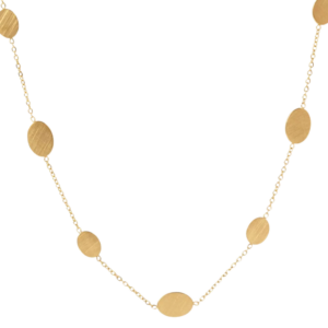 Collar circulos mate dorado