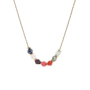 Collar piedra multicolor