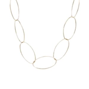 Collar dorado mate con circulos