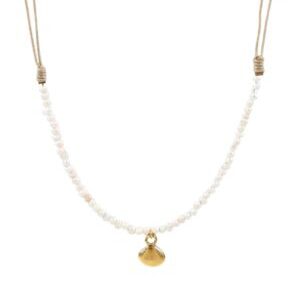 Collar almeja dorada