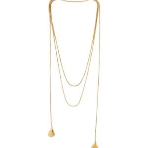 Collar largo dorado