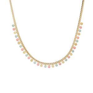 Collar elegante con esferas multicolor
