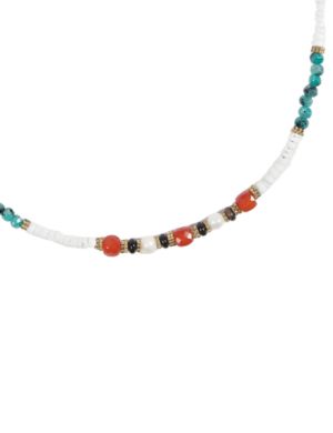 Collar multicolor con piedras naturales turquesa
