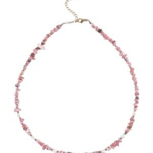 Collar con piedra rodocrosita natural