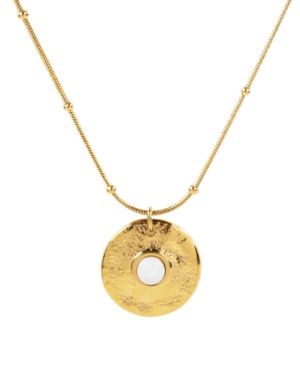 Collar con colgante y piedra nacar