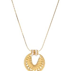 Collar piedra nacar abanico