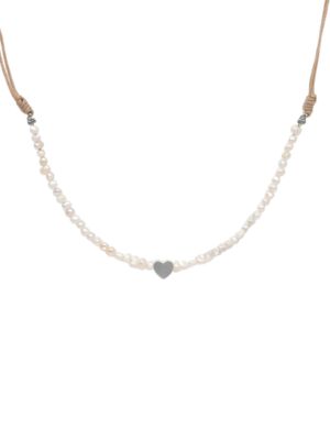 Collar corazon plateado