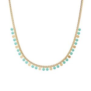 Collar dorado esmaltado multicolor