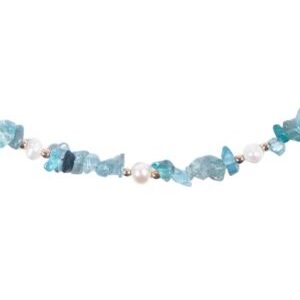 Collar dorado con apatita natural irregular