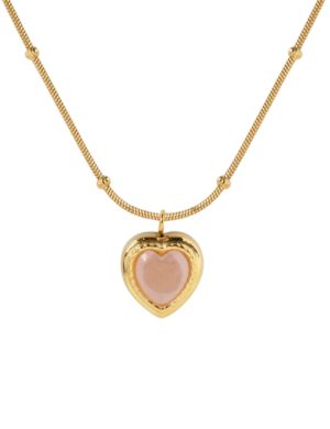Collar corazon rosa