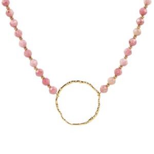 Collar ajustable piedra natural rodocrosita