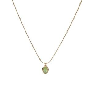 Collar colgante turquesa ovalado