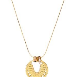 Collar forma de abanico con agata alashan
