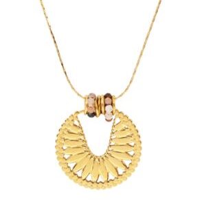 Collar con colgante en forma de abanico