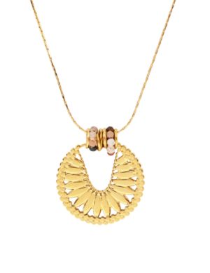 Collar abanico con agata alashan