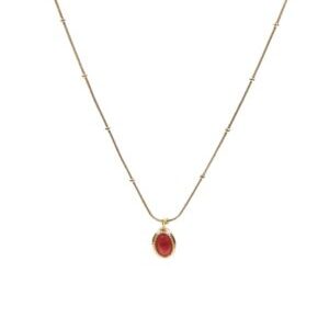 Collar colgante color fuchcia