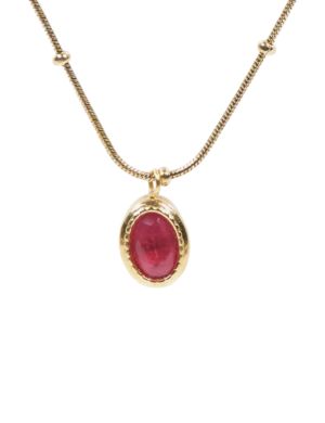 Collar colgante fuchcia