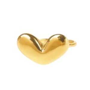 Anillo corazón dorado pequeño