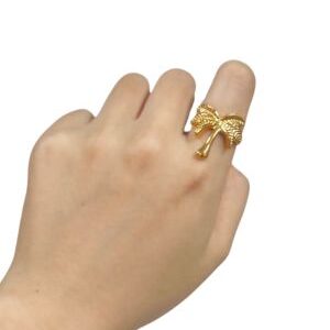 Anillo palmera dorado
