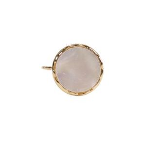 Anillo con piedra nacar redonda