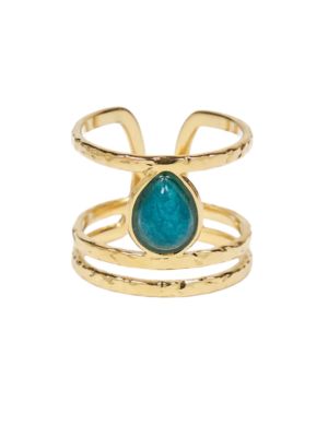 Anillo lagrima con apatita