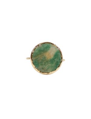 Anillo piedra africana redonda