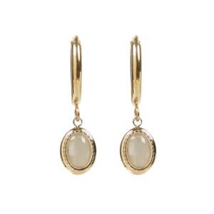 Pendientes con colgante ovalado aqua