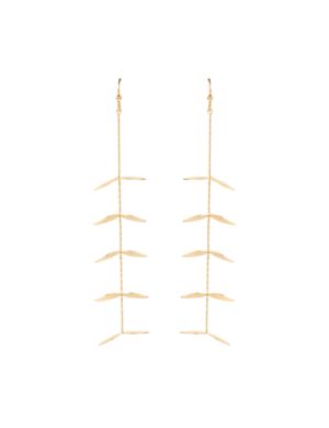 Pendientes largos hojitas