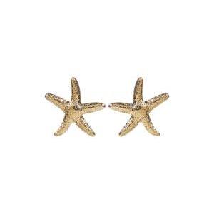 Pendientes dorados estrella de mar