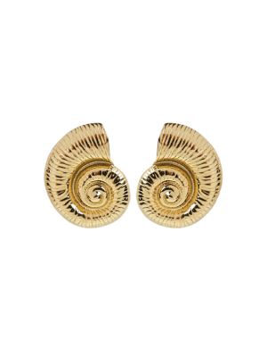 Pendientes dorados caracol