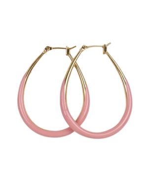 Pendientes aro color rosa