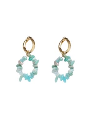 Pendientes amazonita irregular