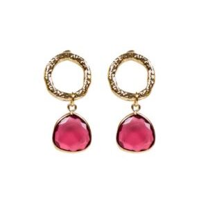 Pendientes burbuja rosa