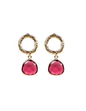 pendientes burbuja rosa