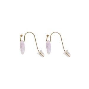 pendientes cuadrados lepidolita