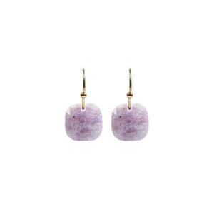 Pendientes piedra natural lepidolita