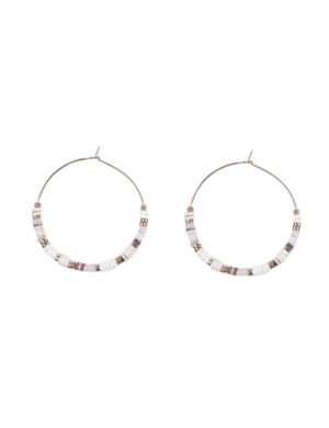 pendientes aro con piedras naturales