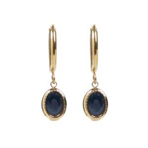 Pendientes con colgante ovalado marine