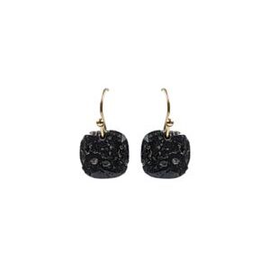 Pendientes acero con piedra volcanica