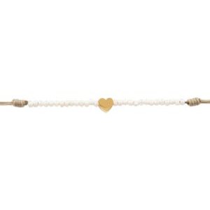 Pulsera con corazon dorado